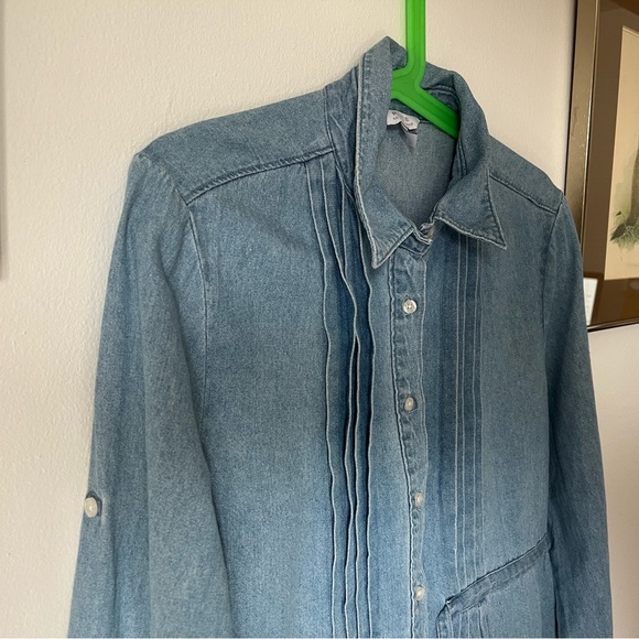 Alfred Sung denim dress 90s vintage boho - Picture 3 of 10
